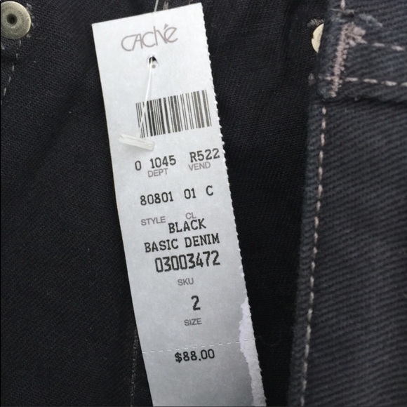 Cache Jeans NWT Studded Black Skinny - Picture 8 of 8